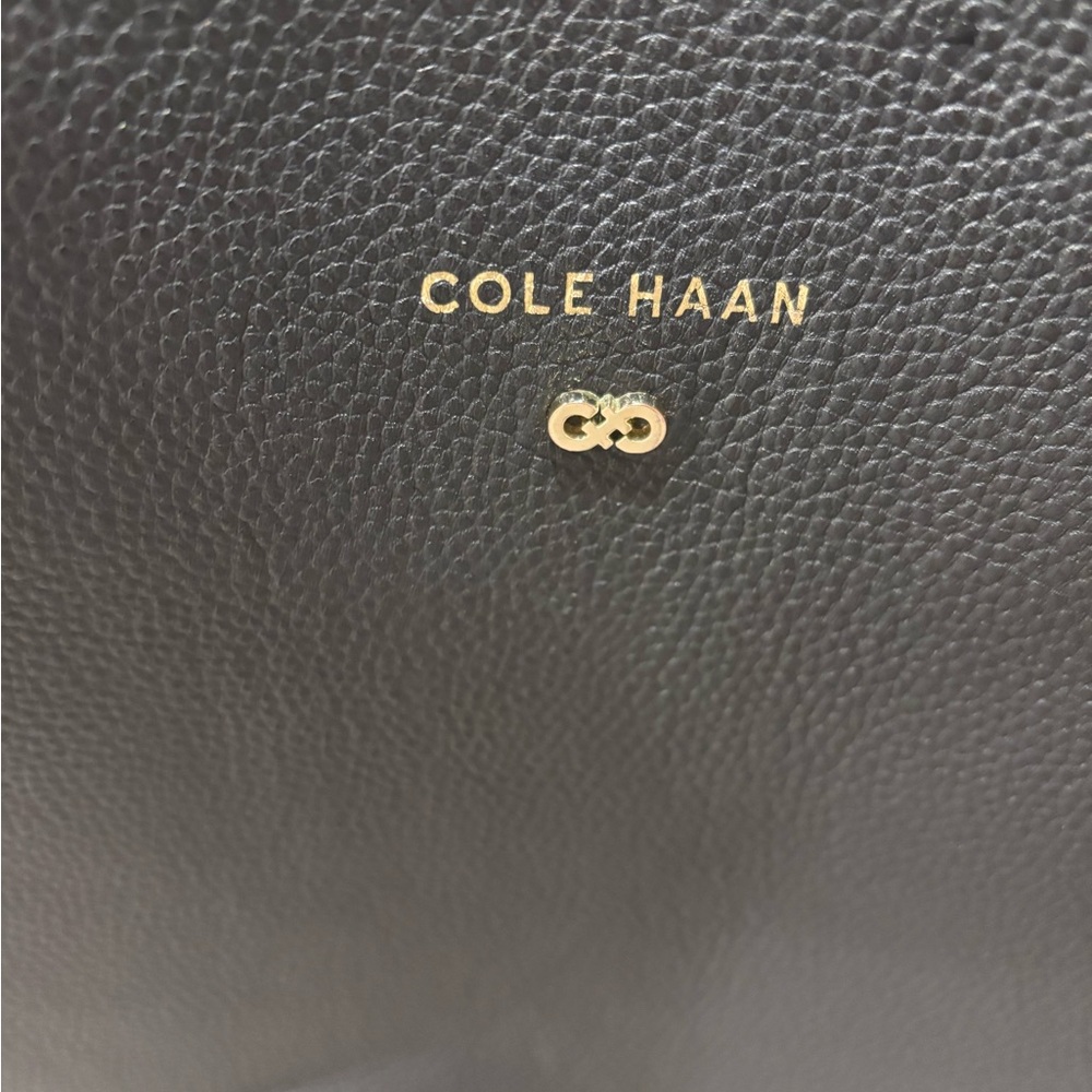 Cole Haan Black Pebbled Leather Tote - Picture 2 of 4